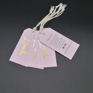 Hi chất lượng quyến rũ Thiết kế quần áo hangtag treo Tag cho may mặc lá vàng name tag - Product Image 5