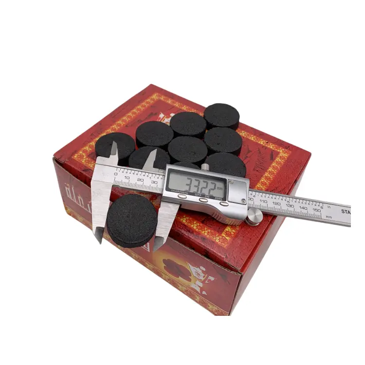 33mm 40pcs 80pcs100pcs Đen than tròn cho hương Shisha than máy tính bảng