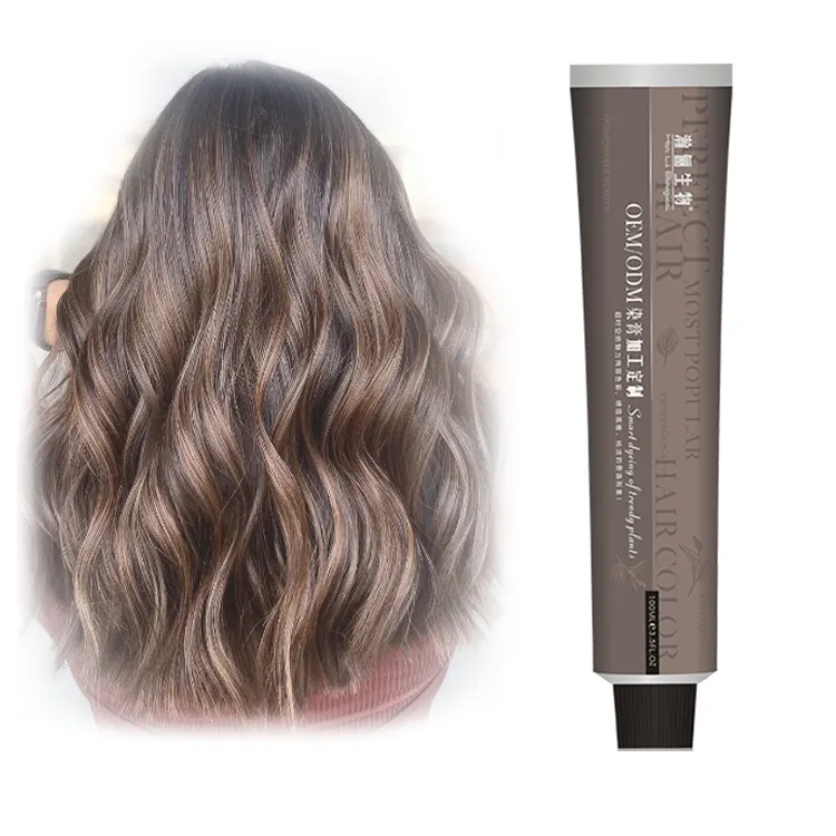 OEM logo personalizzato OEM produttore biondo marrone scuro cera shampoo colorante permanente crema colore dei capelli