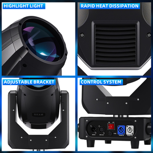 350W chùm 295 di chuyển đầu dẫn ánh sáng cho DJ Disco bar đám cưới 16CH 14-Loại RGBW hiệu ứng màu sắc với trường hợp chuyến bay - Product Image 4