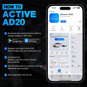XTOOL Advancer AD10 AD20 herramientas de diagnóstico de motor de coche OBD2 lector de código escáner Android /IOS mejor que ELM327/AD10 actualización - Product Image 4