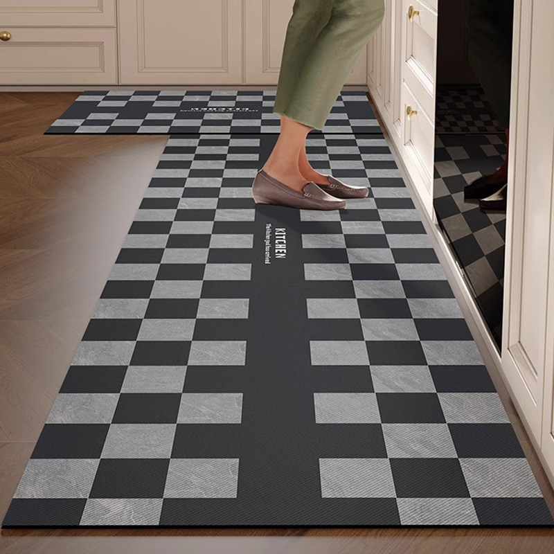 Revêtement mural en terre de diatomées - motif damier - gris
