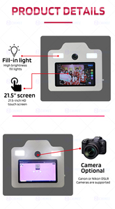 Xách tay Tripod <span class=keywords><strong>Photo</strong></span> Booth Máy 21.5 inch màn hình cảm ứng Selfie photobooth với được xây dựng trong máy in thích nghi sự kiện <span class=keywords><strong>Photo</strong></span> Booth - Product Image 3