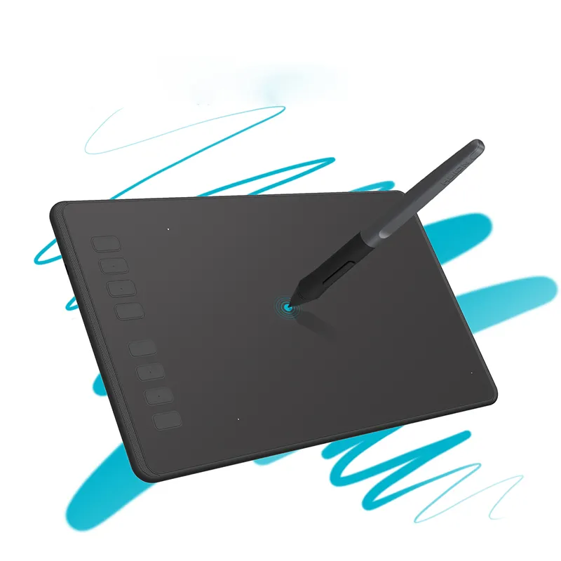 Huion-tableta gráfica H950P para dibujo de ordenador profesional, compatible con conexión de teléfono y PC