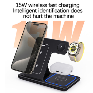 <span class=keywords><strong>2025</strong></span> yeni stil katlanabilir kablosuz şarj 15W hızlı şarj için telefon standı fabrika promosyon fiyat kablosuz şarj hediye