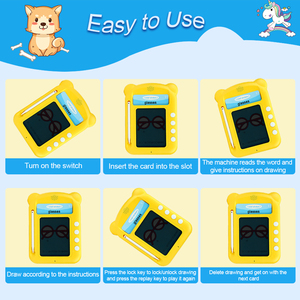 Sprache kann angepasst werden 2 in 1 Kleinkinder LCD-Schreib brett Sprache lernen maschinelle Bildung Intellektuelles Spielzeug für Kinder - Product Image 5