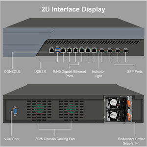 1u Firewall Router 6 I211 Lan 4 SFP 2 * DDR4 Linux Pfsense OS Network Appliance 1U 2U Servidor PC Soft Router Computadora Barebone PC