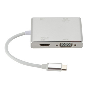 Hk-hht型usb-c至高清VGA DVI 3合1适配器电缆扩展坞集线器适配器 - Product Image 6