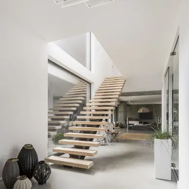 Açık stil açık Metal merdiven dayanıklı açık merdiven basamakları ve yüzen merdivenleri açığa çıkarın