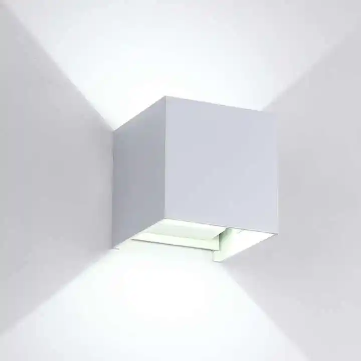 مصباح حائط خارجي LED، كشك حديقة مكعب سطحي من الألومنيوم، مصباح داخلي خارجي IP65، مصابيح عصرية مقاومة للماء