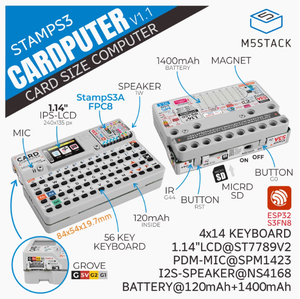M5stack Card puter V1.1 Karten computer 56 Key Programmable Development Board StampS3 M5stack