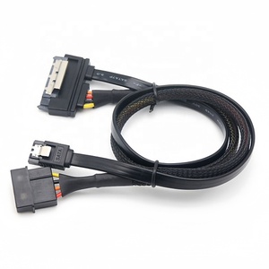 สายดาต้า2-in-1 2-1 LP4สายต่อ IDE 4ขาไปยัง SATA 15P สายชาร์จ SATA ตัวเมียพร้อมซีเรียล ATA III 7พินสำหรับ HDD SSD - Product Image 3