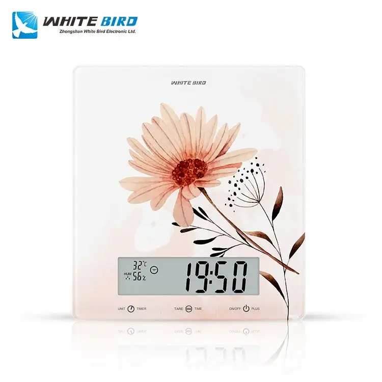 5kg LCD display tempered glass surface kitchen scale