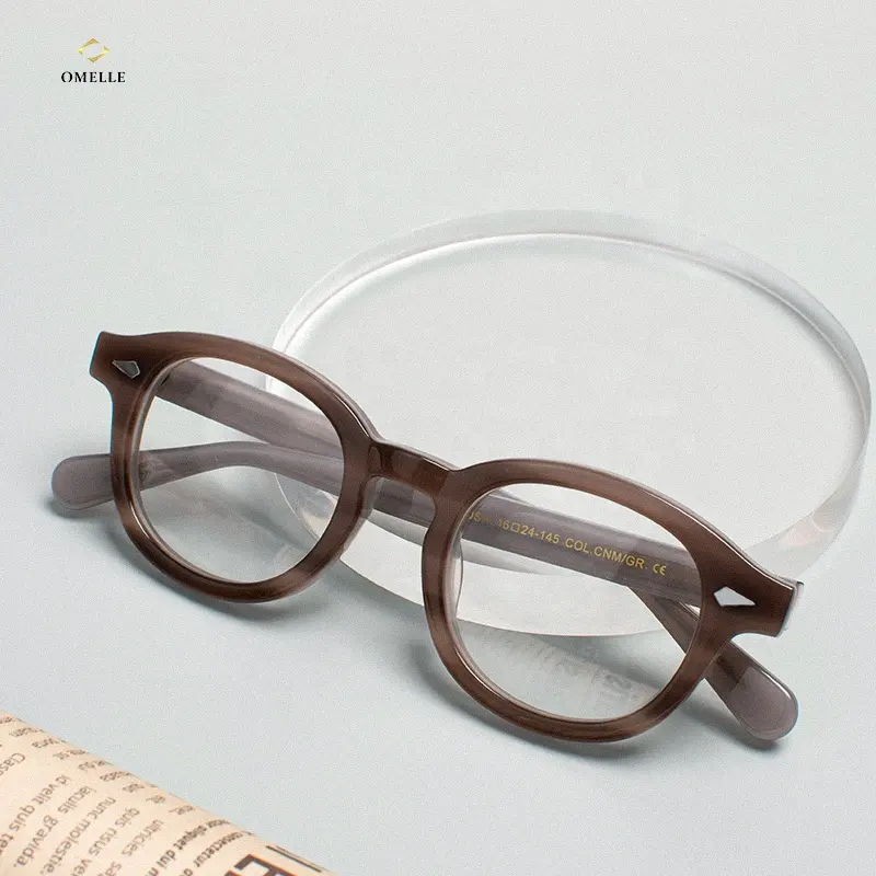 Omelle-Montura de gafas de acetato, montura de gafas de acetato, diseño a la moda, hecho a mano, Italia, Mazzucchelli