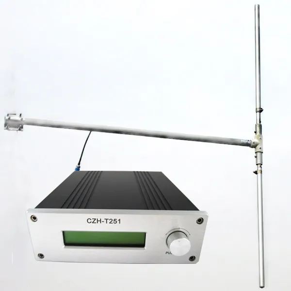 Fmuser CZH-T251 CZE-T251 FU-25A PLL FM Stereo Trasmissione Trasmettitore + DP100 Antenna A Dipolo kit completato Per La Stazione Radio