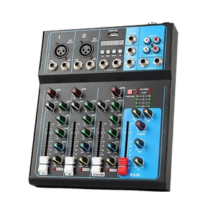 F04 profesyonel küçük Mini 4-channel USB Blueteeth MP3 dj denetleyici USB ses ses mikseri - Product Image 1