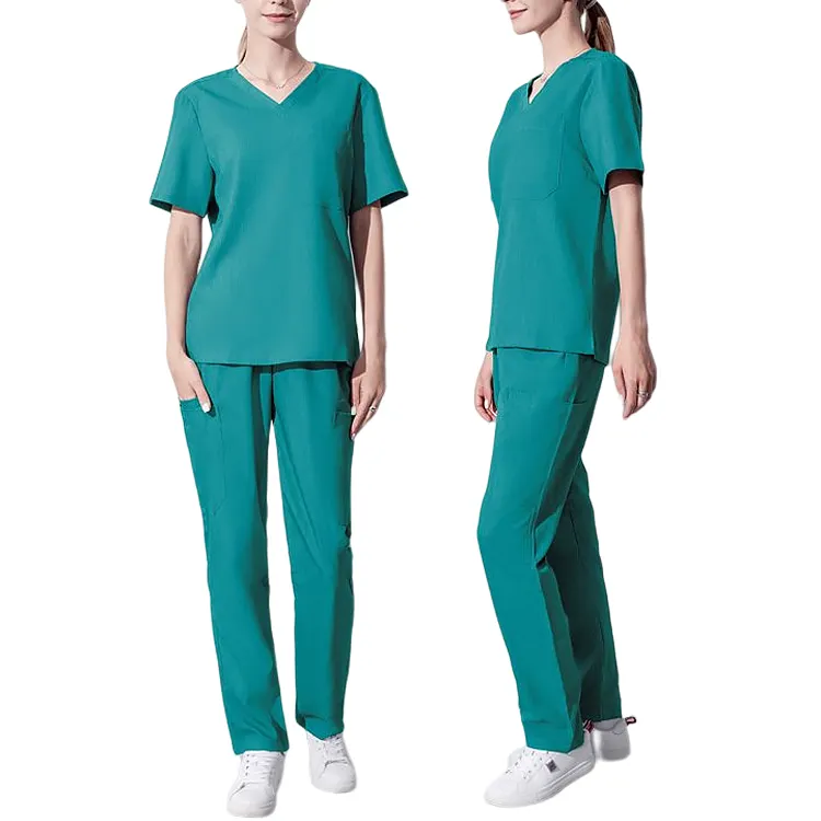 Roupas de médico, roupas de lavar as mãos, de manga curta, uniforme de beleza, salão de beleza, roupa cirúrgica, para mulheres