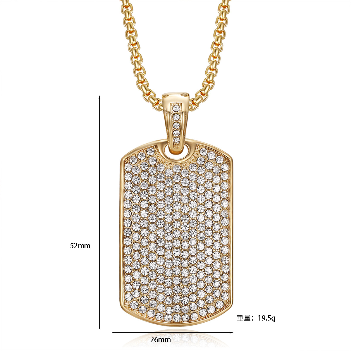 Gold Single Pendant Without Chain