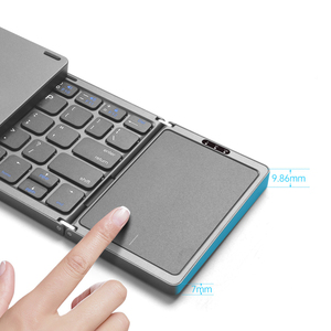 Teclado plegable ultrafino recargable B089T inalámbrico compatible con WIN-Android-IOS - Product Image 1