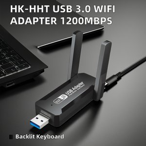 HK-HHT USB3.0อะแดปเตอร์เชื่อมต่อความเร็วสูงแบบมีสาย2.4G + 5g 1300Mbps คอมพิวเตอร์แล็ปท็อปการ์ด LAN ใหม่พร้อมไดรเวอร์ตัวรับสัญญาณ WIFI ฟรี