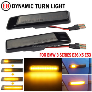 BMW X5 E53 3シリーズE36サイドマーカーフラッシャー用LEDダイナミックターンシグナルライト流れる水ブリンカー点滅ライト - Product Image 5