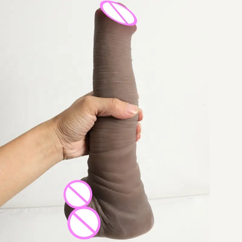 Così grande animale artificiale plasti pene di gomma xnxx immagini enorme realistico TPE dildo atural soft touch per la masturbazione femminile