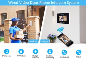 Multi apartamentos commax sistema de intercomunicación 2 cables Sistema de videoportero con audio puerta teléfono