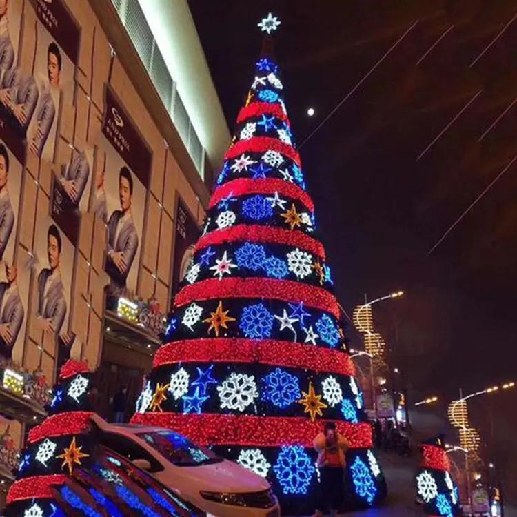 Grote Verlichte Kerstboom Ster Licht Buitentuin Decoratie Led Verlichting Fabrikanten