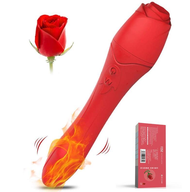 D0437 heating rose vibrator, red