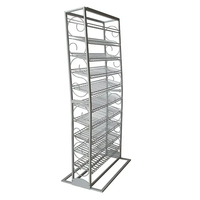 White Display 10 Tier White Color Heavy Duty Nail Polish Make Up Display Cosmetics Rack