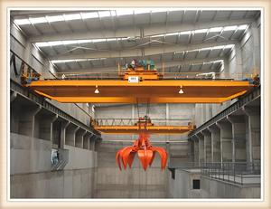 Widely <strong>Used</strong> QZ Model Grapple Overhead <strong>Crane</strong> Double Beam Grab Bucket Bridge <strong>Crane</strong> for Sale - Product Image 2