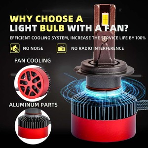 ระบบให้แสงสว่างอัตโนมัติไฟหน้า LED 9005รุ่น K5ไฟหน้ารถ HB3 H11 H4 6000K 8-core CSP 3570 CANbus ถอดรหัสแสง - Product Image 4