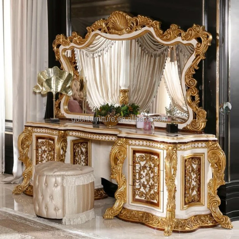 Dressing table+mirror+stool