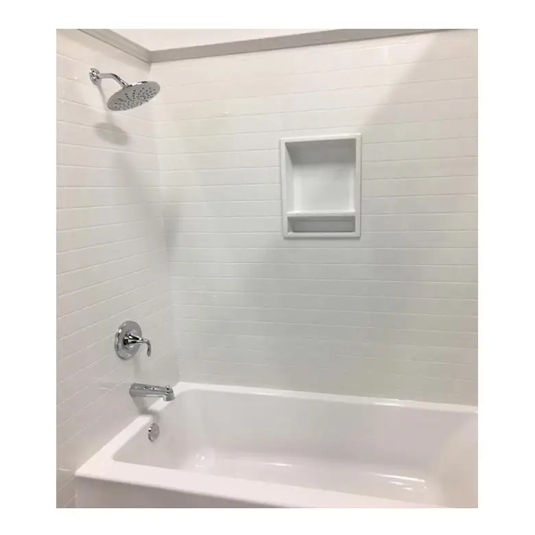 USA salle de bain baignoire standard type taille personnalisée pierre marbre dalle panneau hôtel baignoire douche mur entouré