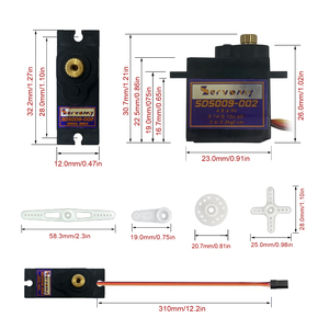 Hoch geschwindigkeits 6V <span class=keywords><strong>2</strong></span>,3 kg Micro Mini 9g Roboter-Servomotor 300 Grad 0,1 s Smart Feedback SCS009 TTL Seriell bus Kunststoff-Servomotor - Product Image 5