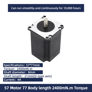 Umot lai 2 cụm từ 4 dây 0.95/2.4nm 8mm Đường kính trục DC 24V 2/4A 15N tải trục NEMA 23 động cơ bước-20 ℃-+ 120 ℃ động cơ bước - Product Image 3