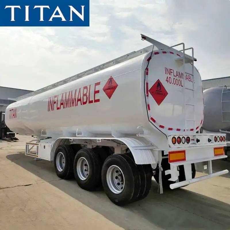 TITAN Cheap price aluminum alloy tanker 3 axle 45000 liters fuel tank semi trailer for sale