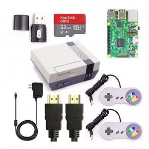 Per Raspberry Pi 3 Kit completo fai-da-te Wifi e per Bluetoothal 3 modello B + alimentatore + custodia NESPi Retroflag + scheda SD + controller