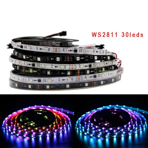 แถบไฟ LED 30/60ดวงสำหรับ WS2811 DC12V ไฟ LED แถบพิกเซล LED 5050สีเต็มรูปแบบเทปริบบิ้นดิจิตอลแบบยืดหยุ่น RGB 1ควบคุมโดย IC 3ไฟ LED - Product Image 4