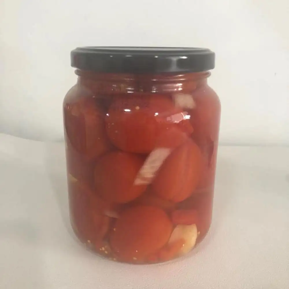 Chinese new crop top quality canned cherry tomatoes peeled marinated