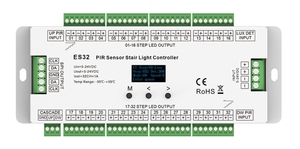 Sky dance 5-24VDC 32CH * 1A PIR-Sensor Treppen licht regler ES32 OLED-Tageslichts ensor SPI IC RGB-Konstant spannungs regler - Product Image 3