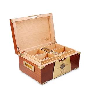 Luxurious Cigar <strong>Humidor</strong> Handmade Cabinet Wood Cigar Box Desktop <strong>Humidor</strong> with Hygrometer and Humidifier - Product Image 1
