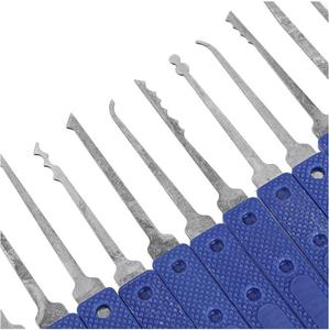 Wholesale 12pcs <strong>Blue</strong> Handle Unlocking <strong>Lock</strong> Picking Kit <strong>Key</strong> Extractor Tool Transparent Practice Padlocks CHina Supplies - Product Image 3
