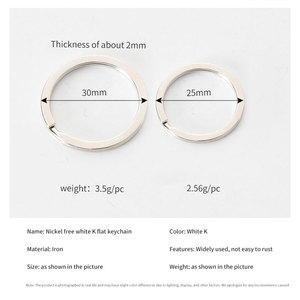 Stainless Steel <strong>Key</strong> <strong>Rings</strong> 25/30mm Round Split <strong>Key</strong> <strong>Rings</strong> for Keychains Flat <strong>Ring</strong> for <strong>Keys</strong> - Product Image 3