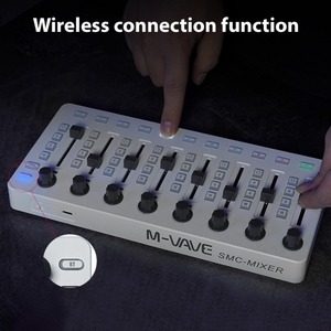 Controlador MIDI Consola de mezcla MIDI con 43 botones Batería de conexión BT/Fuente de alimentación tipo C Mezclador de controlador MIDI USB - Product Image 6