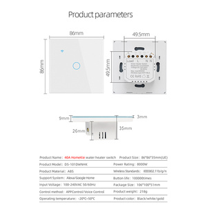 LEDEAST DS-101DWNHK Apple Homekit Fernbedienung und Timing-Funktion Kompatibel Elektrischer WiFi Warmwasser bereiter Schalter/Kesselsc halter - Product Image 2