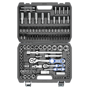 Good King 108 Pcs <strong>1</strong>/2 <strong>1</strong>/4 72t <strong>Tool</strong> <strong>Kits</strong>, <strong>Tool</strong> <strong>Kits</strong> with Socket Wrenches, Manual <strong>Tool</strong> <strong>Kits</strong> for Automotive Repair Machinery 11081 - Product Image 2