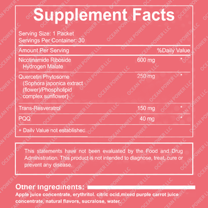 Complément alimentaire très vendu 1000 mg NAD+ Liquide Nicotinamide Riboside PQQ Resvératrol pour l'énergie Antioxydant et soutien immunitaire - Product Image 6