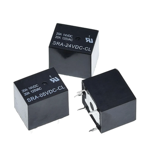 10 pz 5V 12V 24V 20A DC relè di potenza SRA-05VDC-CL SRA-12VDC-CL SRA-24VDC-CL 5pin tipo PCB In magazzino relè automobilistico nero - Product Image 1