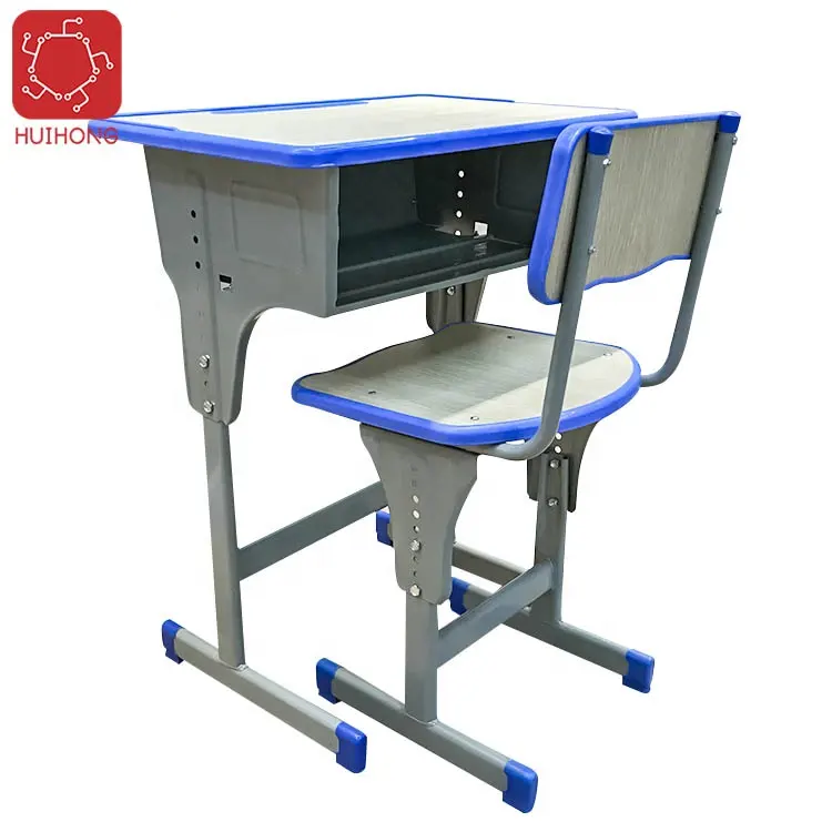 HYHOO School Furniture Chassroom Student Tables and Chairs Set School Desk and Chair